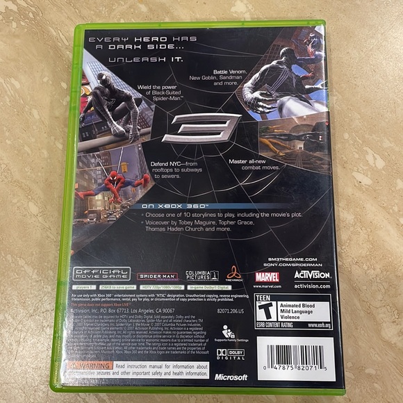 Spider-man 3 official movie game - XBOX 360 - Picture 2 of 3